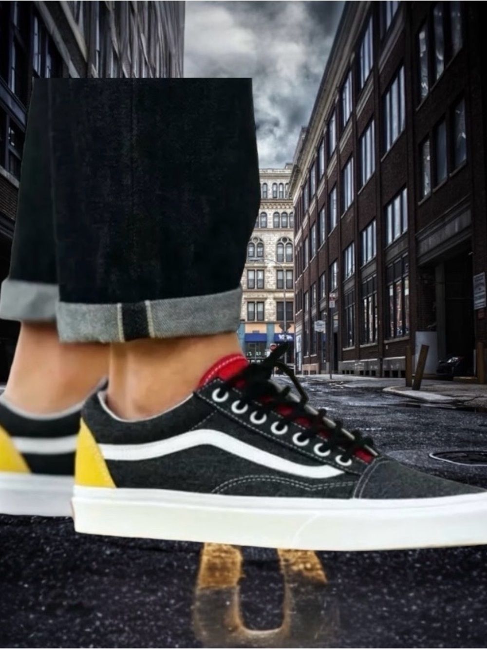Vans OLD SKOOL Coastal Unisex M 8 W‎ 9.5 Shoes Low Top Blk Tri-Color Sneakers